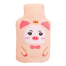 I Love Home角色臉部攜帶式熱水袋 豬 1000ml, 1個
