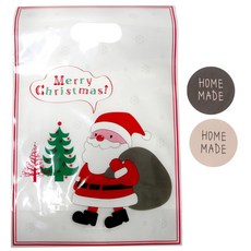 황씨네도시락 크리스마스 해피산타쿠키비닐백 100p + 스티커 홈메이드 크라초코 100p, 1세트