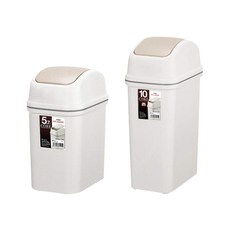 搖蓋式垃圾桶 5.7L+10.4L, 1套, 混色