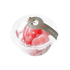 도나앤데코 미니 투명과일컵170ml 20p + 롤리팝 handmade 스티커 곰 브라운 20p, 1세트