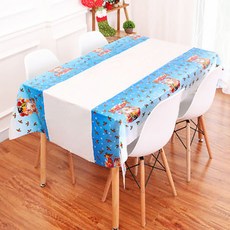 DM 알럽홈 크리스마스 PVC 일회용식탁보 산타, 1개입, 1개