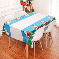 DM 알럽홈 크리스마스 PVC 일회용식탁보 산타와루돌프, 1개입, 1개