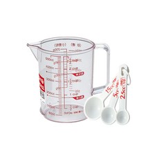 ASVEL 2317 量杯 + 2304 量匙, 紅色, 520ml, 1個