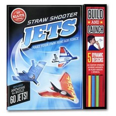 Straw Shooter Jets: Make Your Own Mini Air Force [With 14 Straws 10 Nose Weights 30 Fleet Sheets and Stencils] Paperback, Klutz