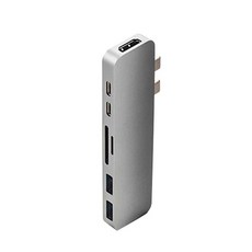 하이퍼 드라이브 USB 타입 C허브 DUO 7-in-1 GN28B, 그레이, 1개