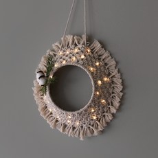 BLOOMING&ME 棉花雪松圓角花環+燈泡 30入, 混色