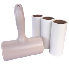 Funic Unique 斜撕膠帶滾筒除塵器 T型米色 + 補充包4入組, 1套