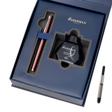 WATERMAN 鋼筆新半球墨水瓶禮盒CT+轉換器+購物袋, F, 珊瑚粉