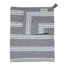 DK HOME 亞麻水洗條紋廚房巾, 海軍藍, 1個