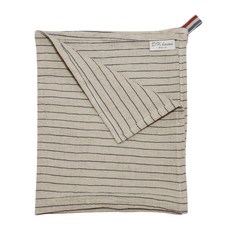 DK HOME 亞麻自然廚房擦拭布 30支棉, 藍色條紋, 1個