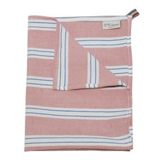 DK HOME 亞麻水洗條紋廚房巾, 紅色, 1個