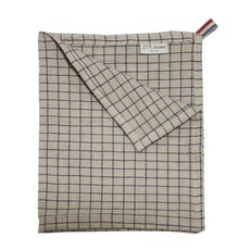 DK HOME 亞麻自然廚房擦拭布 30支棉, 檢查藍色, 1個