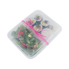 티나피크닉 낮은2칸 도시락 대 + 리본 진핑크 200cm, 10세트
