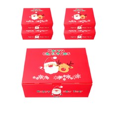 피크닉하우스 산타와루돌프 레드선물상자, 혼합 색상, 5개입