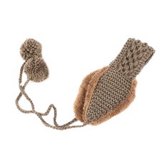 雙吊球護耳編織毛帽 Free Size