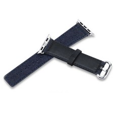 로모코 애플워치 3/4/5 리지드 데님 밴드 (38/40mm 호환 가능), 진청, 1개