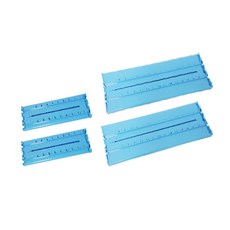 Decozin滑動抽屜櫃隔板 藍色 小型 2入+大型 2入, 1套