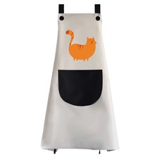 DM I Love Home 布料卡通防水圍裙, 灰色貓咪, 1個