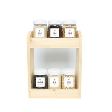 密封罐 6入+19種標籤貼紙+雙層木架