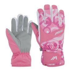 ARISE 印花滑雪手套 AWGJ308, 粉色的