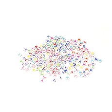 동성지공사 DIY 재료 큐티알파벳구슬 239 7 x 3.2 mm, 혼합 색상, 1세트