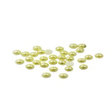 東星紙公司 DIY 材料 半面珍珠珠 215 10mm, 黃色, 1套
