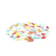 동성지공사 DIY 재료 파스텔구슬 273 8 x 15 mm, 알파벳, 1세트