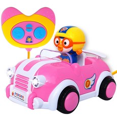 뽀로로 아장아장 유선 어린이 RC자동차, 핑크, 1개