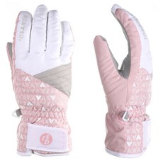 LOSANDE 女士冬季滑雪手套 SH9400, 白色 粉色