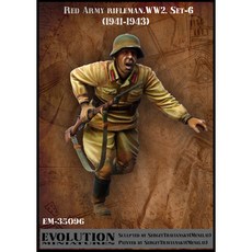 EvolutionMiniatures 프라모델 1/35 Soviet soldier in fight WW2 1941 - 1943 Set-6, 1개