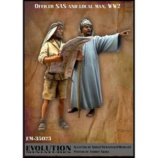 EvolutionMiniatures 프라모델 1/35 Officer SAS and local man 1942, 1개