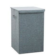 ANTS 亞麻折疊洗衣籃 L號, 灰色的, 1個