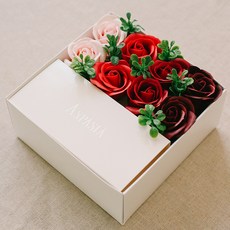 Aspasia Mercy Flower 零用錢盒 香皂花 + 零用錢袋, 紅色的