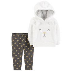 카터스 여아용 2피스 캐릭터 후드 & 하트 팬츠 세트