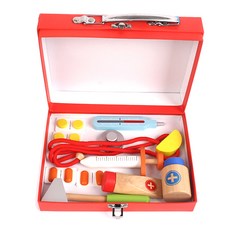 Woodpia 腦力森林 原木醫生扮演遊戲手提包套組, 混合顏色, 1個