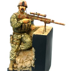 AirborneMiniature塑膠模型 1/16 特種部隊狙擊手, 1個