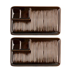 로얄아리따 스시나눔접시 S, 브라운, 2개입