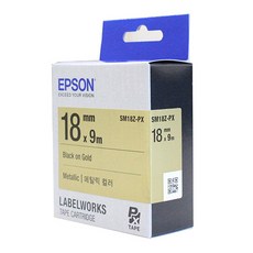 EPSON 標籤帶卡匣 SM18Z, Black on Gold, 9m