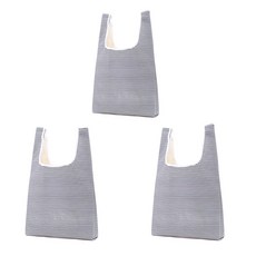 앤티스 접이식 휴대용 시장바구니, 스트라이프네이비, 3개