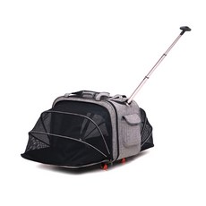 까망코 트롤리 확장형 반려견 캐리어 이동가방, 베이지, 1개