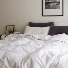 라뽐므 코튼 구스이불 0.8kg + 이불커버 2종세트, 어반화이트