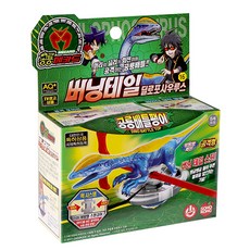 공룡메카드 공룡 배틀 팽이 버닝테일 딜로포사우루스, 혼합 색상, 1개