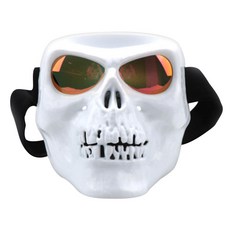 ANTS 骷髏造型越野滑雪護目鏡, 白色的