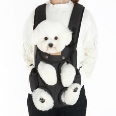 에이미러브즈펫 강아지앞가방 나라니프론트, 패딩차콜, 1개
