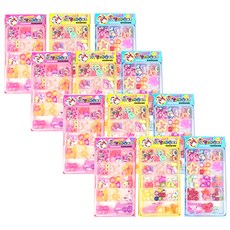 DIY串珠 藍色 4入+黃色 4入+粉色 4入, 混色, 1套