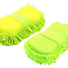 블럭마트 세차장갑 워시미트, 2개, 라이트그린