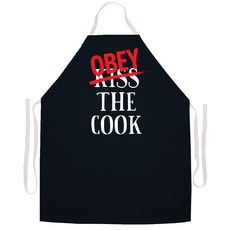 애티튜드에이프런즈 오베이 더 쿡 에이프런, 혼합 색상, 1개