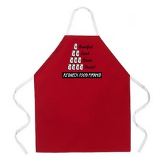 애티튜드에이프런즈 레드넥 푸드 피라미드 에이프런, 혼합 색상, 1개