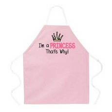 애티튜드에이프런즈 프린세스 댓츠 와이 에이프런, 혼합 색상, 1개