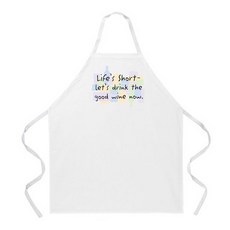 애티튜드에이프런즈 라이프 이즈 쇼트 와인 에이프런, 혼합 색상, 1개